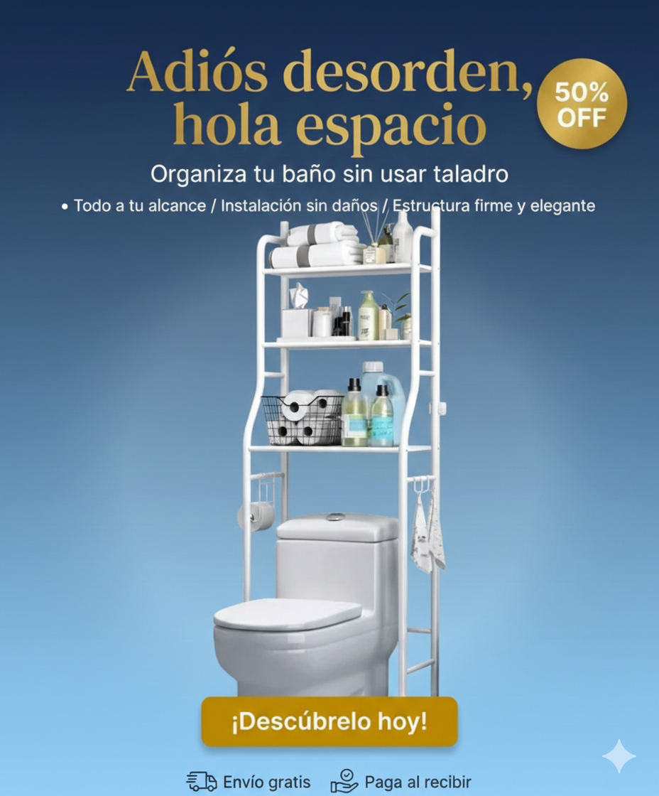 Organizador Baño Multiusos de 3 Nivel