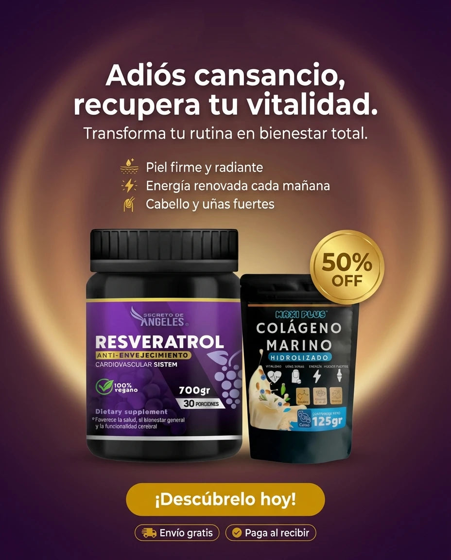 El Dúo Dinámico Antiedad: Resveratrol + Colageno Marino