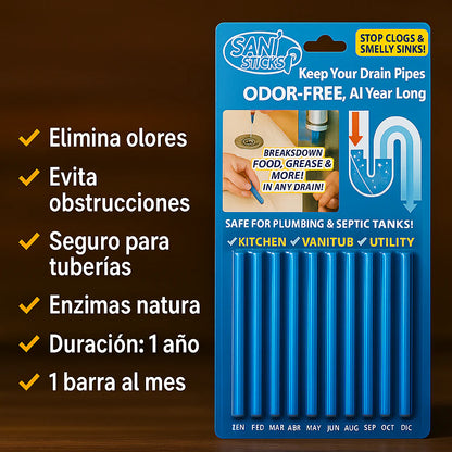 Sani Stick® Barras limpiadoras de drenajes